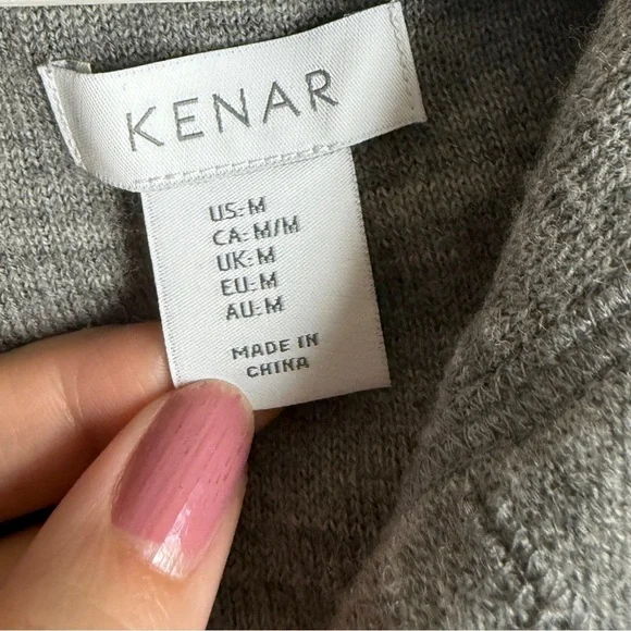 Kenar Longline Wool Coat Equestrian Faux Leather Toggle Closure Medium - Picture 4 of 9